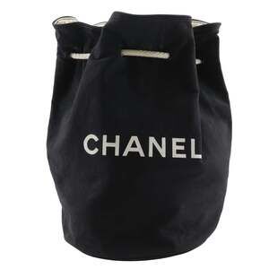 Chanel Pool Bag Shoulder Logo Cotton Black Women's bag